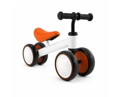 Jeemsie Loopfiets 1 Jaar – Baby Loopfiets 12 tot 36 Maanden – Vierwiel Loopfiets – Eerste Fiets voor Peuters – Binnen & Buiten – Oranje/Wit