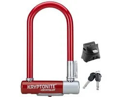 Kryptonite KryptoLok Mini-7 Beugelslot Fiets – ART-2 Slot – Beugelslot Elektrische Fiets – 17,8x8,2cm – Staal – Merlot-Rood