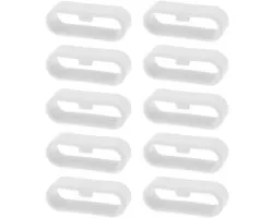 - Boucle de remplacement de bracelet de montre - 10 pièces - Silicone - Vivoactive 3 Music/Venu/Vivomove - Supports d'anneau de bracelet - Boucle de sécurité de bracelet - Blanc.