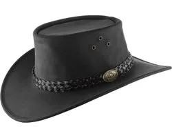 Chapeau en cuir Scippis Wallaroo noir taille L