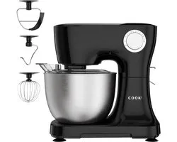Keukenmachine Plus - Keukenrobot - Foodprocessor met 12 standen - Keukenmixer met RVS kom - Drie Opzetstukken - 4,5L - COOK-IT