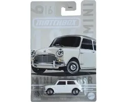 Miniatuur Auto Austin Mini Cooper Klassieker Wit Schaalmodel