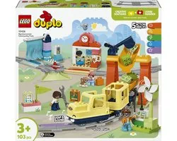 LEGO DUPLO Stad Grote interactieve buurttrein Trein Speelgoed voor Peuters vanaf 2 jaar 10428