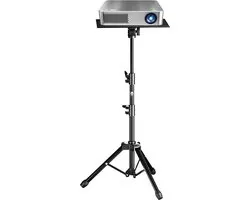 Trépied de projecteur - Trépied pour ordinateur portable – Trépied pliable avec plateau - Pour studio, présentation - Bureau d'ordinateur debout - Hauteur 90 cm - Sans roulettes