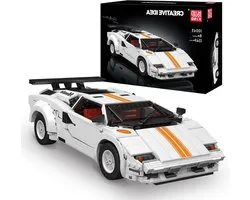 Bouwstenen Supercar - Techniek Model - Hobby Bouwen - Gedetailleerde Details - 33.8cm Lengte - Multi