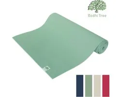 Tapis de Yoga Bodhi Tree - 6 mm - 183x61 cm - Tapis de yoga studio avec sangle de transport - Extra épais - Tapis de Fitness Tapis de sport - Antidérapant - Vert