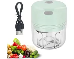Mini Hakmolen Elektrisch - 250ML - Groentesnijder - Babyvoeding blender - Foodprocessor - USB Oplaadbaar - Blender - Keukenmachine - Portable Chopper
