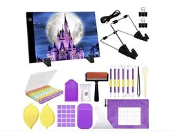 JOYBOY A4 Diamond Painting ledlicht, instelbare helderheid, diamantschilderij, lichtplaten, met USB-kabel, afneembare standaard, ideaal voor 5D DIY diamond painting, schetsen, ontwerpen