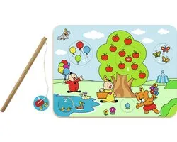 Studio 100 Bumba houten magnetische puzzel - 5 stukjes - met houten vislijn