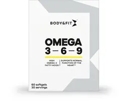 Body & Fit Omega 3 6 9 - Visolie - Sportsupplement met Vitamine E - 60 Softgels