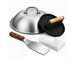Cooking Life® Smash Burger Set - Hamburgerpers met Melting Dome en Spatel - Smash Burger Press voor Thuis en BBQ