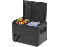 Auronic Elektrische Koelbox - Compressor - Twee Zones - 12V 230 Volt - Camping Koelkast - Auto - Vriezen en Koelen - 35L - Frigobox - Zwart/Grijs