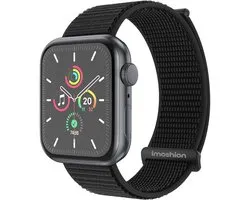 Bracelet iMoshion Nylon⁺ pour Apple Watch Series 1 / 2 / 3 / 4 / 5 / 6 / 7 / 8 / 9 / SE / Ultra (2) - 42 / 44 / 45 / 49 mm - Zwart