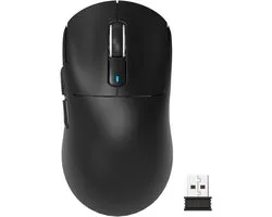 ATTACK SHARK Draadloze Gaming Muis - Wired/2.4G/BT5.4 - Lichtgewicht 49G - PAW3395 - 26000DPI - Zwart