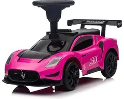 Maserati GT2 Loopauto 1 tot 3 jaar – Officieel Gelicentieerde Luxe Loopwagen met Opbergbox – Babyauto met Anti-kantel Systeem & Ergonomisch Design – Roze