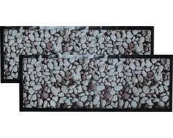 Paillasson "Jack's Door" - 2 pièces - 45x125cm - intérieur - tapis roulant à sec - pierre
