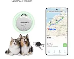Traceur pour animaux CallmPlace - Traceur Bluetooth compact pour Chats et Chiens - Retrouvez rapidement votre animal - Étiquette anti-perte - Contrôle via application - Léger et sécurisé