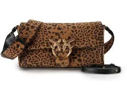 PINKO Slouchy Schoudertas Leer 27 cm - Dames - stampa macula