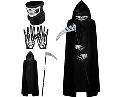 Lisenman Costume Lieman, Halloween Costume for Halloween Costume with Sensor, Skull Mask, Cloak Gloves, Halloween - ShopVlot