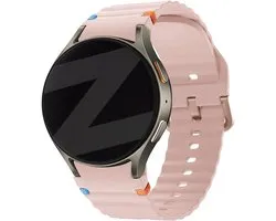 Bracelet silicone Wave 'Easy fit' - Adapté pour Samsung Galaxy Watch 7 (40 & 44mm) / Galaxy Watch 6 Classic (43 & 47mm) / Galaxy Watch 5 (Pro) / Galaxy Watch 4 (Classic) / Galaxy Watch FE (rose clair)
