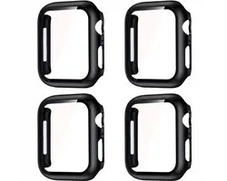 Protecteur d'écran de montre intelligente Zwart avec étui intégré 44 mm compatible avec Apple Watch pour femmes et hommes set de 4 pièces boîtier cadre PC avec verre trempé étui de protection entièrement enveloppant design casual