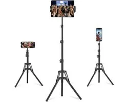 Tablet Standaard Houder Statief - Verstelbaar - Smartphone Statief - Telefoonhouder - Tablet Arm - Stevig Statief - 360 graden draaibaar – Tot 160cm – Compatibel Met 4,7-12,9 inch