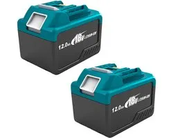 2x 12.0Ah batterie de remplacement Makita 18V - Compatible avec tous les outils Makita 18V