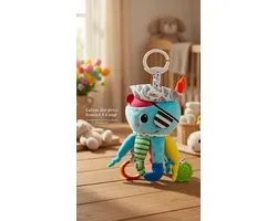 Lamaze Captain Calamari knuffel met rammelaar en bijtring - babyactiviteitenspeeltje met ophangclip - blauwe octopus - 0-6 maanden - Cadeau - Sinterklaas – Feestdagen