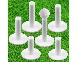6 Pcs Tees de Golf en Silicone - Tees de Simulateur de Golf - Tees de Golf d'Hiver - Tees de Golf Blancs - Convient pour Indoor - Outdoor - Herbe d'Hiver - Driving Range - 3 Tailles : 5,8 cm - 6,5 cm - 7,5 cm