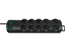 Brennenstuhl - Power strip 10 fois - Noir - 2 mètres