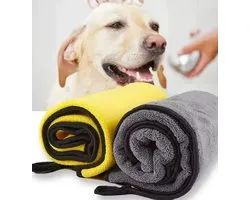 Hondenhanddoek - honden handdoek - microvezel handdoek - handendeken - handen badhanddoek - hond badjas - droogdoek hond - 3 stuks