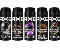 Axe deodorantspray mixset, 5x150 ml