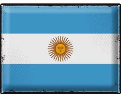 Blechschild Flagge Argentinien 40x30cm Retro Flag Argentina