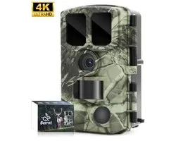 Berrot Caméra de Chasse avec vision nocturne pour l'extérieur - 4K 48MP - Piles incluses - Wild Caméra