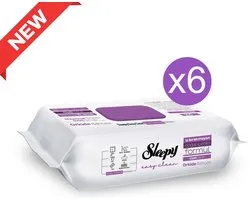 Sleepy Easy Clean Reinigingsdoekjes Orchidee – 6 x 100 Stuks – 600 Multifunctionele Vochtige Schoonmaakdoekjes voor Alle Oppervlakken - Yuzey Temizleme Mendili Orkide Cicegi - Surface cleaning wipe orchid flower
