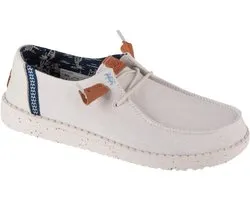 HEYDUDE Wendy Toile lavée Femme Slip-on White