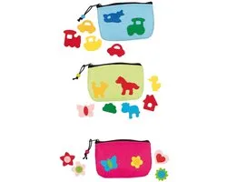 Goki Felt bags with applications for self-decorating
