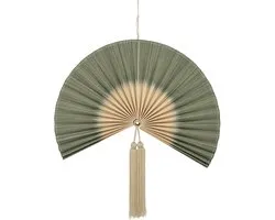 Bloomingville Wanddecoratie bamboe groen jaime 70cm