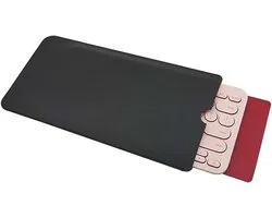 Beschermhoes compatibel met Logitech Pebble Keys 2 K380s, K380, PU-lederen draagbare reishoes, hoes hoes, niet inbegrepen toetsenbord (zwart)