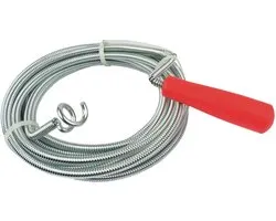 Bruder Mannesmann Rioolveer gootsteenontstopper - metaal - 5 meter - dia 9 mm - ontstoppingsveer