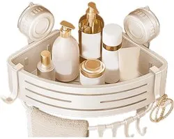 Corner Shower Shelf, Non-slip Corner Storage Rack, Portable Shower Organizer, Bathroom Corner Shelf, Kitchen Corner Storage Rack, Wall Mounted Corner Shelf, Shower with Suction Cups