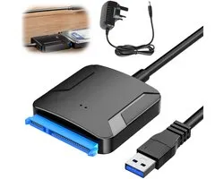 USB 3.0 naar SATA adapter voor HDD/SSD - 12 V/2 A voedingsadapter
