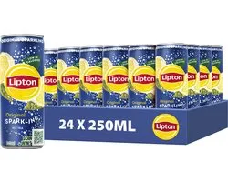 Lipton Ice tea pétillant 4 canettes de 25 cl par thermos, carton 6 thermos