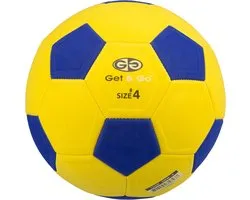 Get & Go Curve Bal - Kickerball - Geel/Blauw Voetbal - Curvebal - Maat 4 - diameter ca. 21 cm