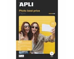 APLI packs papier photo FOTOPAP.A4 GLOSSY 140GR 100V