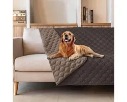 BOTC Hondendeken Bank - Waterbestendig - Dubbelzijdige - 130x200cm - Fleece Plaid Hond Kat Huisdier - Bankbeschermer - Bruin