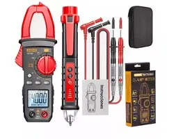 Digitale stroomtang/multimeter - Stroomtang is ST181 - Testpen is VD802 - AC 400A stroomtang - NCV (contactloze stroommeting) – Zeer nauwkeurige spanningsmeting – Multifunctioneel testen - Geschikt voor elektriciens en doe-het-zelvers