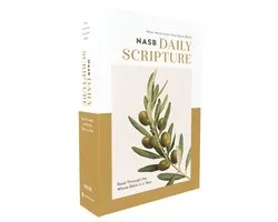NASB, Daily Scripture, Paperback, White/Olive, 1995 Text, Comfort Print