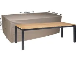 Raffles Covers de protection table de jardin - 220 x 100 x 75 cm - RT220 - Imperméable | Solution teint | Résistant aux UV | Cordon élastique | Grilles d'aération - Housse de table de jardin