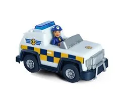 Sam le Pompier Simba Brandweerman Sam Politie 4x4 Jeep Speelgoedauto met Figuur.